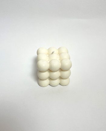 white bubble candle